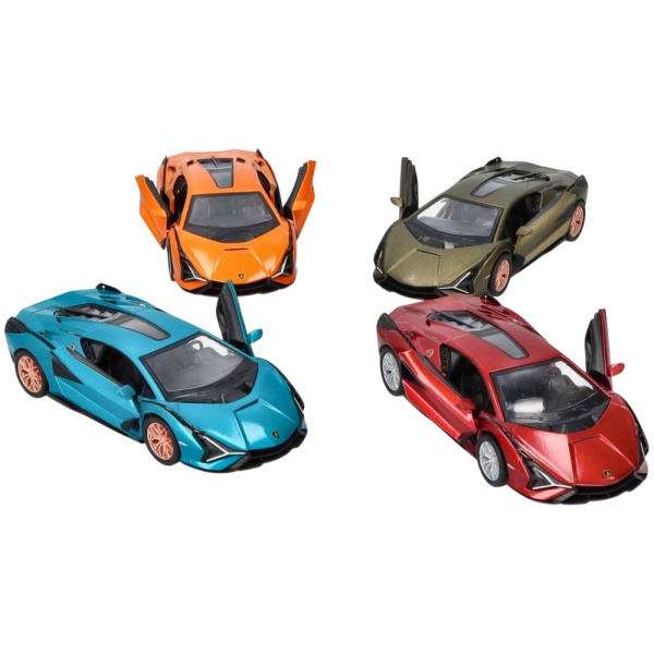 Masinuta Lamborghini Sián, die-cast, scara 1 la 40, lungime 12.5 cm