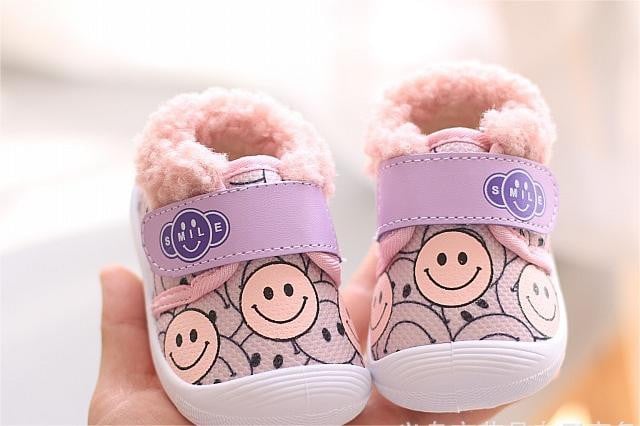 Pantofi imblaniti lila cu roz - Smiley - 2 | YEO