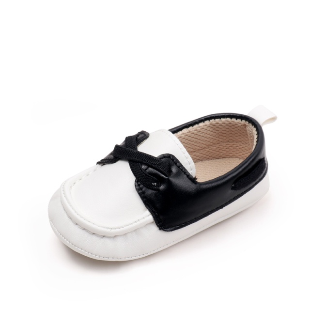 Pantofiori albi cu negru tip mocasini - 4 | YEO