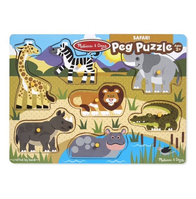 Puzzle din lemn Animalele safari - 2 | YEO