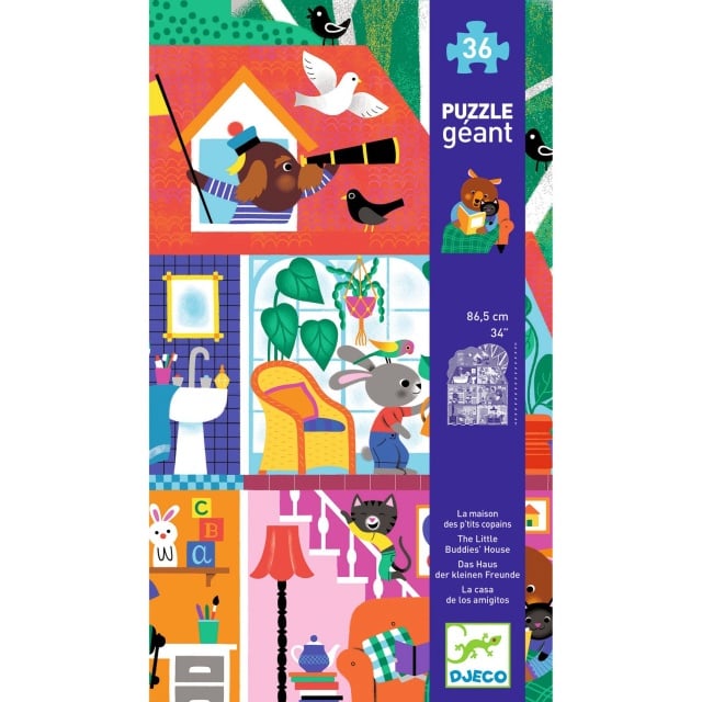 Puzzle gigant Casa micilor prieteni, Djeco - 2 | YEO