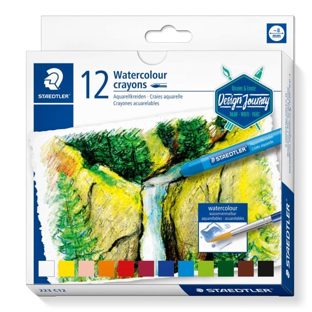 Set 12 creioane cerate acuarel, Staedtler