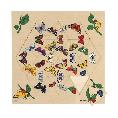 Triama - Puzzle 24 piese cu fluturi - Educo