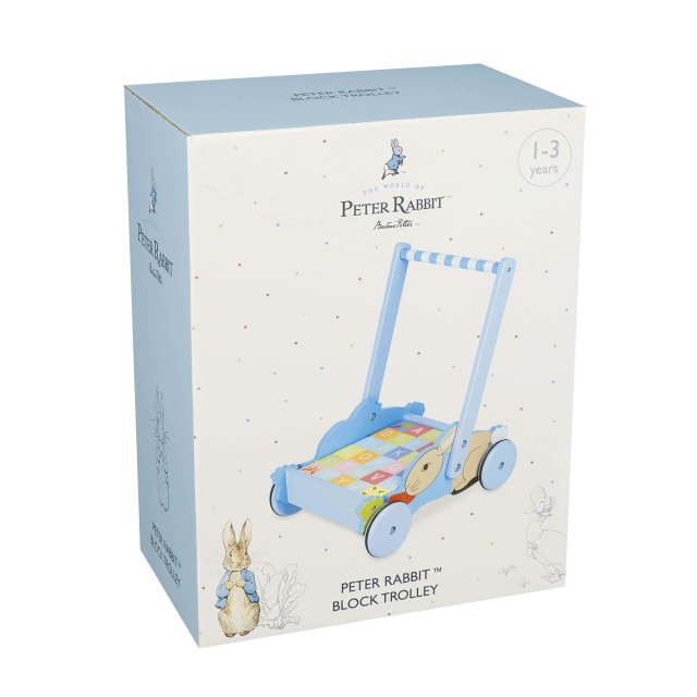 Carucior cu cuburi Peter Rabbit™, Orange Tree Toys