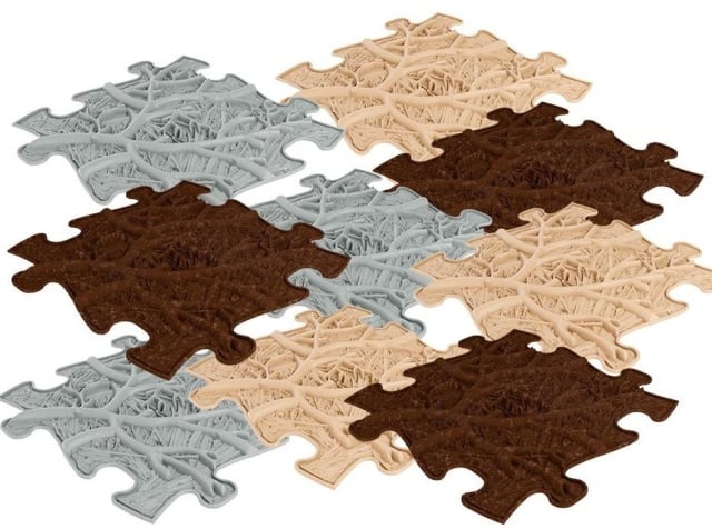 Covoras ortopedic senzorial puzzle Set Roots