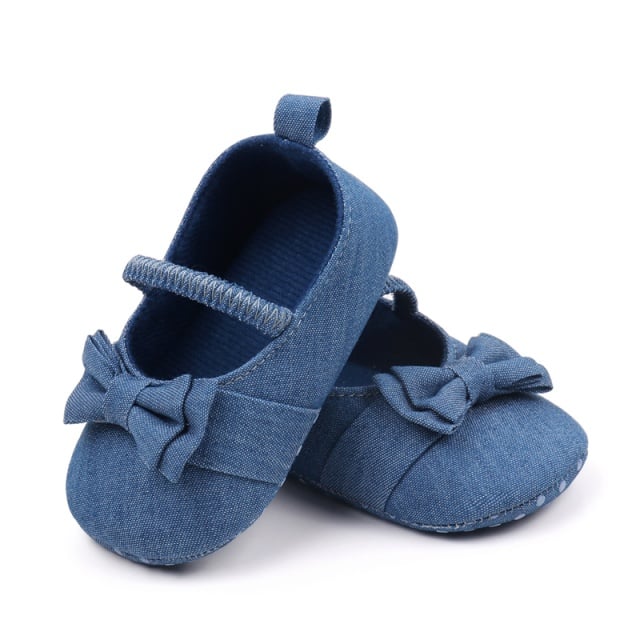 Pantofiori albastru denim pentru bebelusi