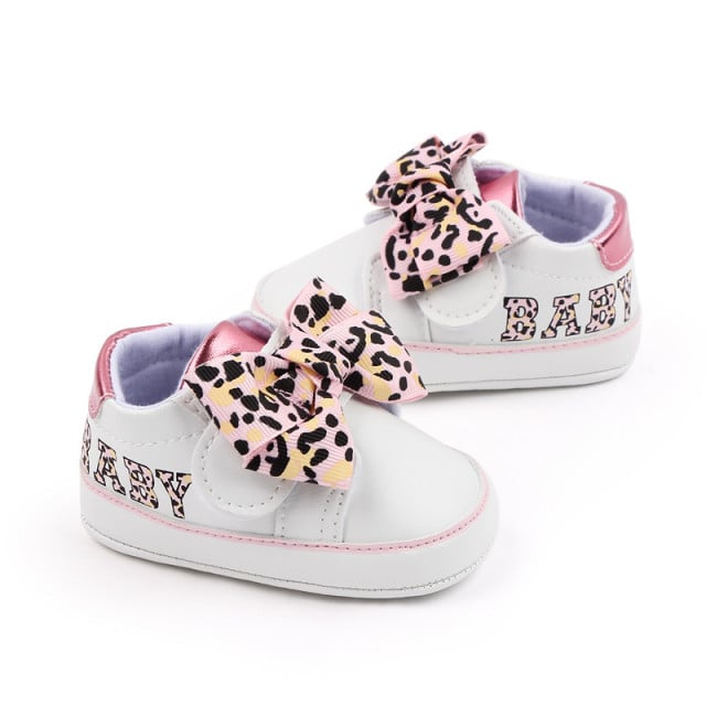 Pantofiori albi cu fundita animal print - 3 | YEO