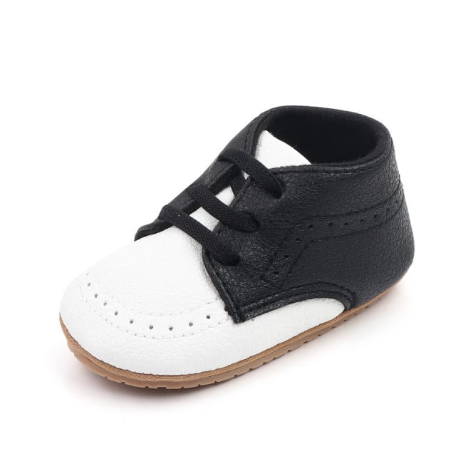 Pantofiori eleganti albi cu negru - 4 | YEO