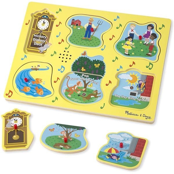 Puzzle de lemn cu sunete Cantecele copilariei Melissa & Doug - 1 | YEO