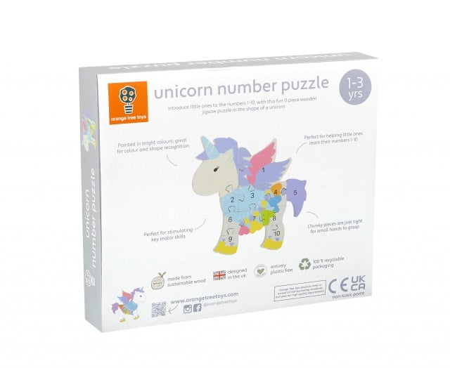 Puzzle din lemn unicorn, Orange Tree Toys - 2 | YEO