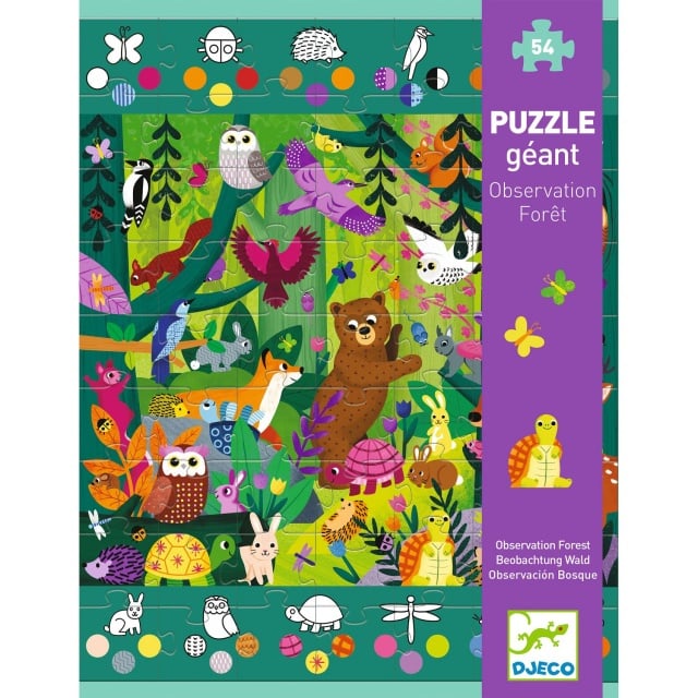 Puzzle gigant Aventuri in padure, Djeco - 1 | YEO