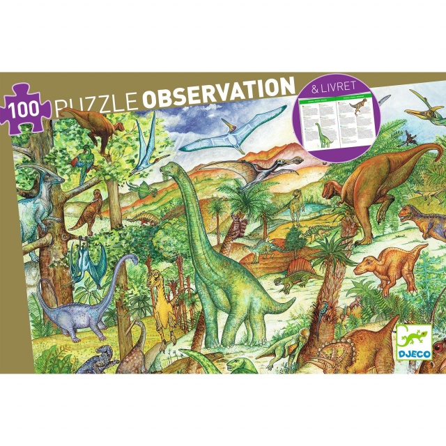 Puzzle observatie Dinozauri, Djeco - 3 | YEO