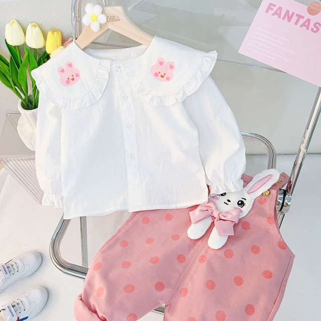 Salopeta roz cu buline - Bunny - 1 | YEO