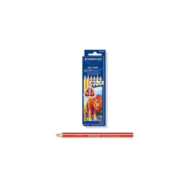 Set 6 creioane colorate jumbo triunghiulare, Staedtler