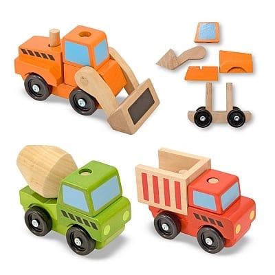 Vehicule utilitare pentru constructii din lemn Melissa and Doug