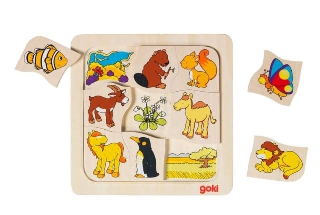 Joc puzzle de asociere Casutele animalelor 2