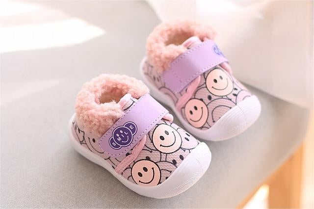 Pantofi imblaniti lila cu roz - Smiley - 4 | YEO