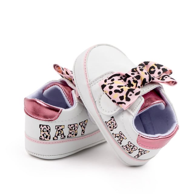 Pantofiori albi cu fundita animal print - 4 | YEO