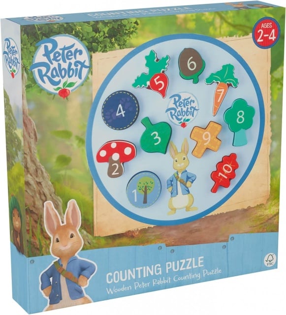 Puzzle Peter Rabbit™ cu numere, Orange Tree Toys