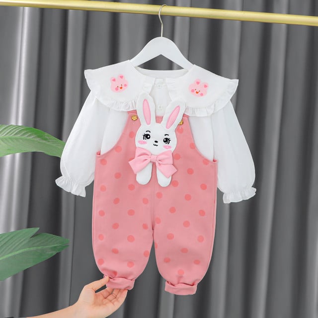 Salopeta roz cu buline - Bunny