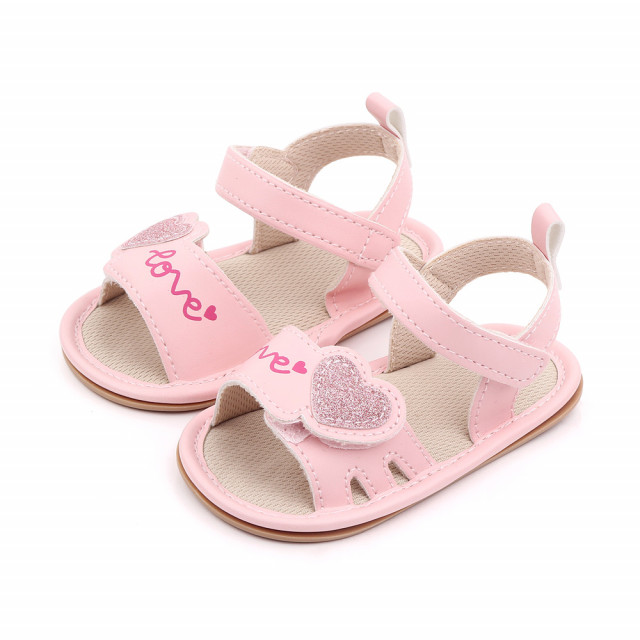 Sandalute roz pentru fetite - Love - 4 | YEO