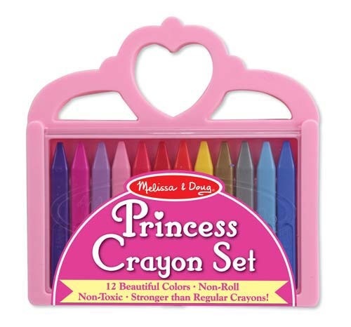 Set creioane colorate triunghiulare Princess Melissa and Doug 12 buc - 1 | YEO