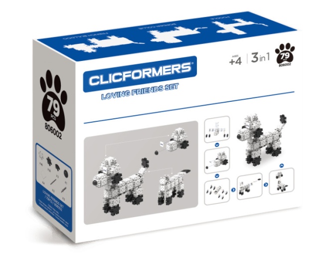 Set de construit Clicformers-Animale prietenoase, 79 piese - 1 | YEO