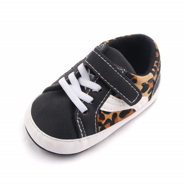 Tenisi negri cu insertie leopard - 4 | YEO