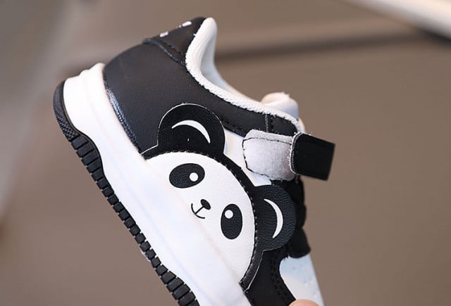 Adidasi alb cu negru - Love panda - 5 | YEO