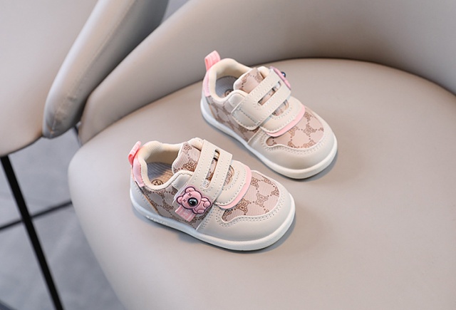 Adidasi crem pentru fetite - Pink Teddy - 3 | YEO