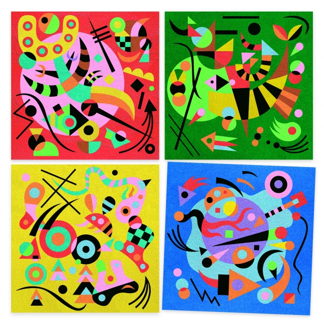 Atelier cu nisip Abstract Art Inspired by Kandinsky, Djeco - 1 | YEO