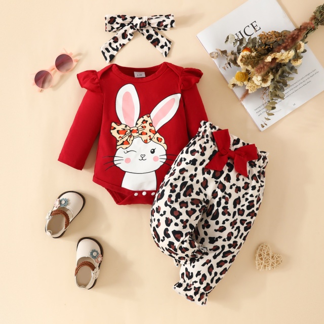 Compleu cu body visiniu pentru fetite - Bunny