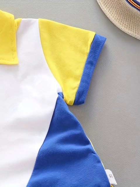 Costumas de vara pentru baietei cu tricou tip polo - 3 | YEO