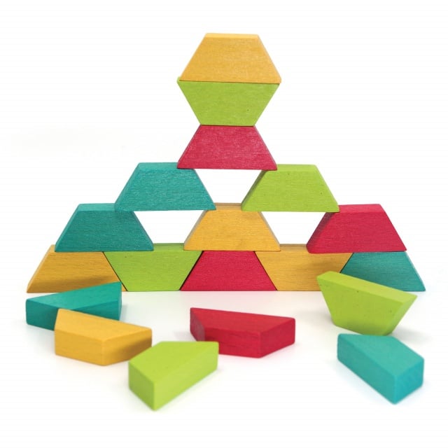 Joc educativ tip mozaic cu forme trapezoidale, Natura - 3 | YEO