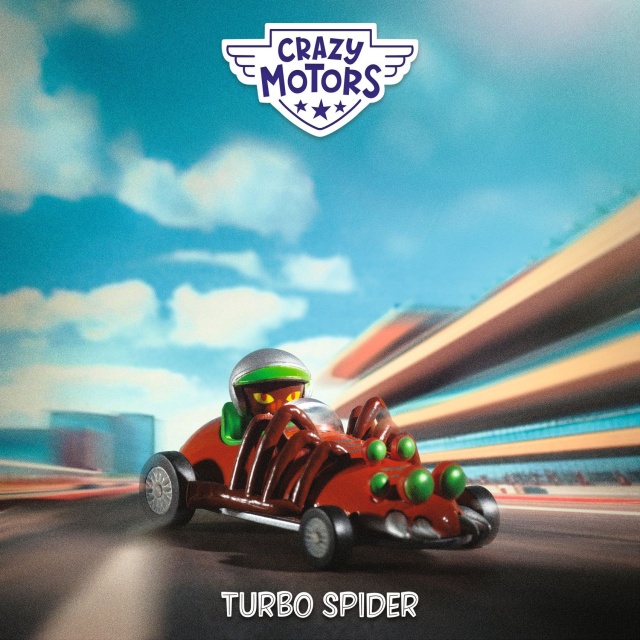 Masina de curse Turbo Spider, Colectia Crazy Motors, Djeco - 2 | YEO