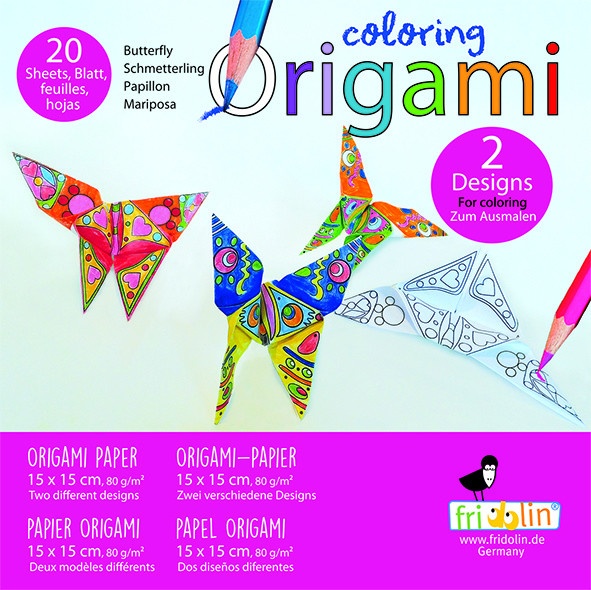 Origami Fluturasi de colorat, Fridolin