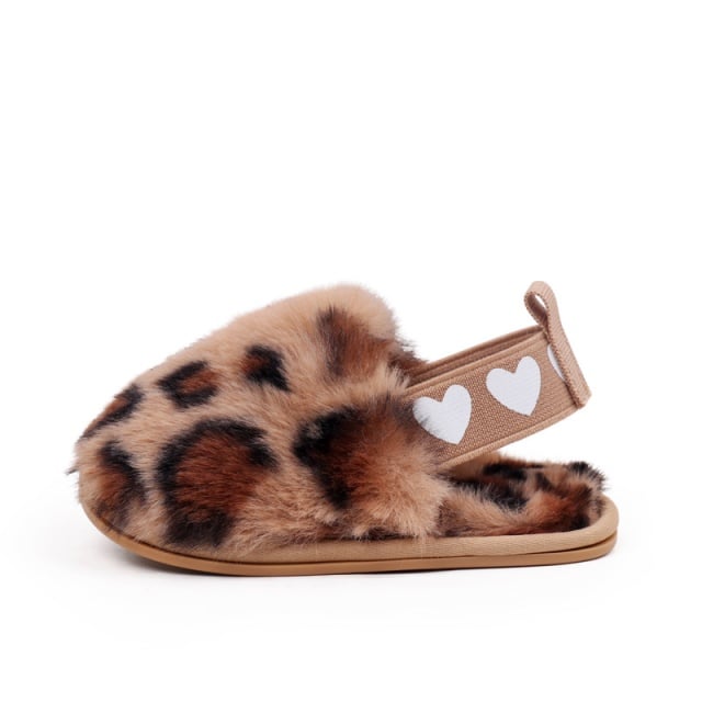 Pantofiori decupati maro, cu blanita leopard - 3 | YEO