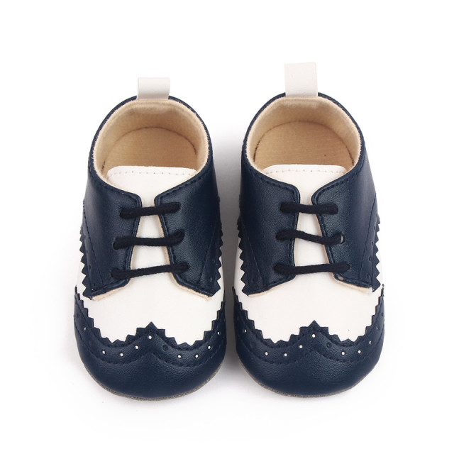 Pantofiori eleganti bleumarine cu insertie alba - 3 | YEO