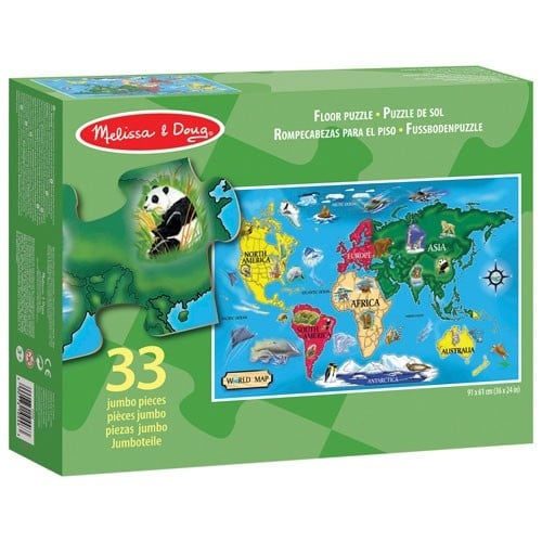 Puzzle de podea Harta Lumii World Map Melissa and Doug - 1 | YEO