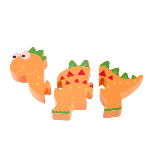 Puzzle dinozaur din lemn - Stegosaurus, Orange Tree Toys - 3 | YEO