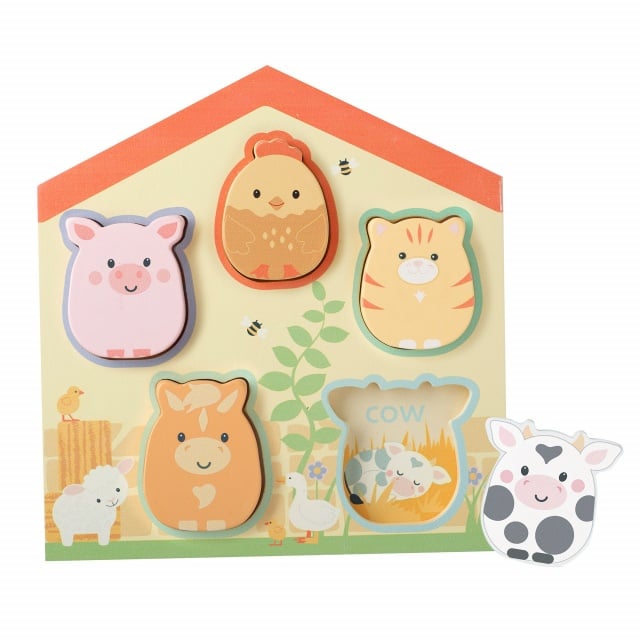 Puzzle lemn animale de ferma, Orange Tree Toys - 2 | YEO