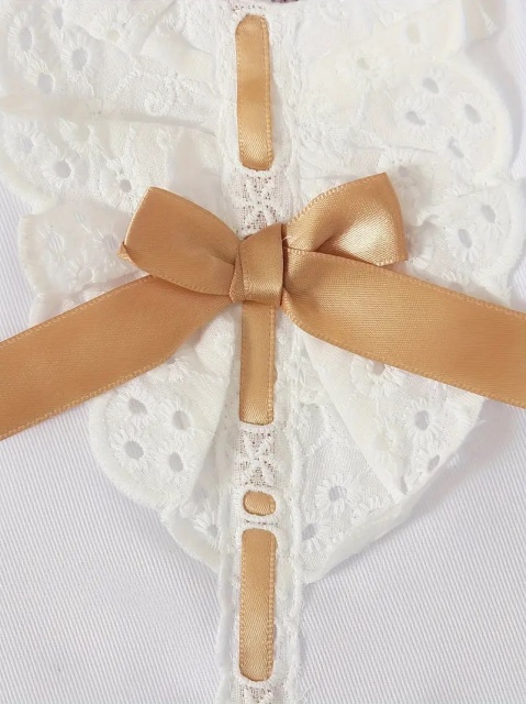 Rochita alba eleganta pentru fetite si bentita asortata - 3 | YEO