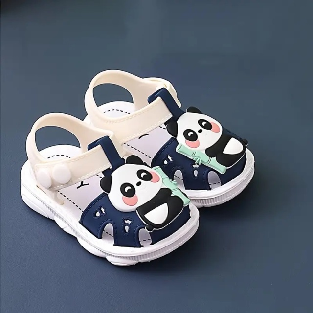 Sandalute albastre pentru baietei - Baby Panda - 2 | YEO