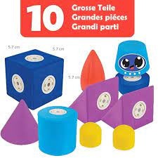 Set cuburi din spuma cu magnet Blockaroo, Robot 10 piese - 1 | YEO