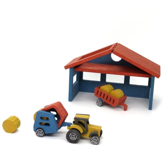 Set de constructie Ferma cu tractor Nathan, Croc toys