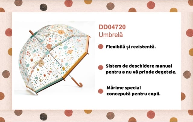 Umbrela pentru adulti Flori colorate, Djeco - 1 | YEO