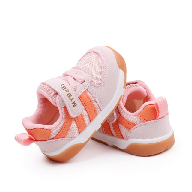 Adidasi roz cu insertii portocalii - MyBaby - 3 | YEO