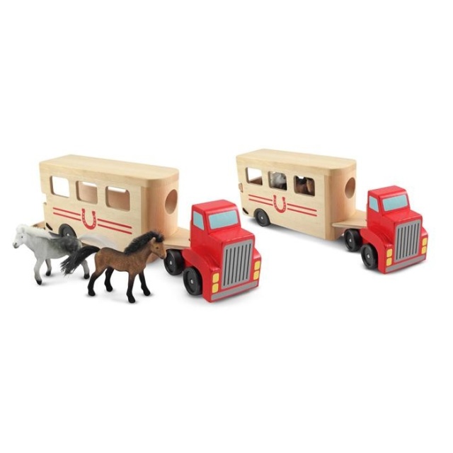 Camion Transportor de Cai cu Remorca Melissa and Doug - 1 | YEO