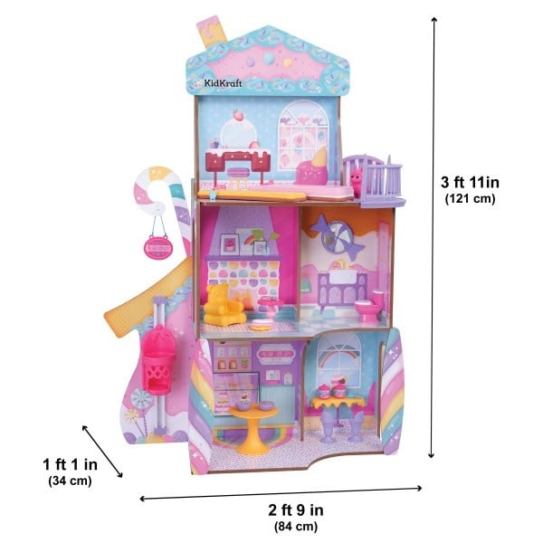 Casuta de joaca din lemn pentru papusi Candy Castle - 1 | YEO