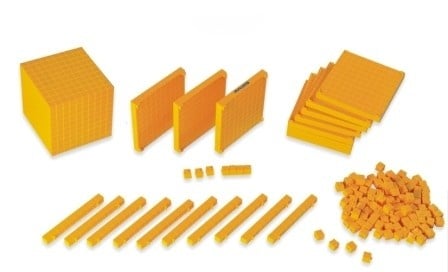 Joc educativ Baza 10 Set 121 piese la cutie Miniland - 1 | YEO